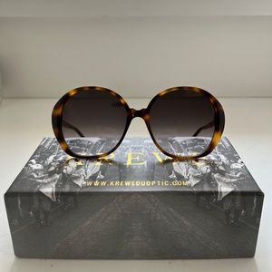 Krewe Jeanne round sunglasses in maple
